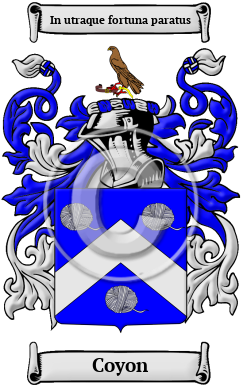 Coyon Family Crest/Coat of Arms