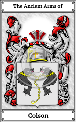 Colson Family Crest Download (JPG)  Book Plated - 150 DPI
