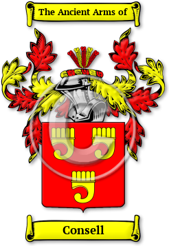 Consell Family Crest Download (jpg) Legacy Series - 150 DPI