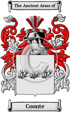 Coonte Family Crest/Coat of Arms