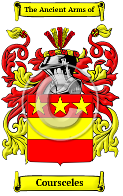 Coursceles Family Crest/Coat of Arms