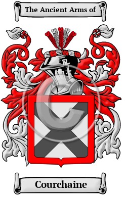 Courchaine Family Crest/Coat of Arms