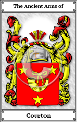 Courton Family Crest Download (JPG) Book Plated - 600 DPI