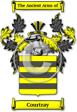 Courtray Family Crest Download (jpg) Legacy Series - 150 DPI