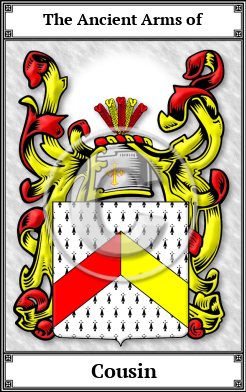 Cousin Family Crest Download (JPG) Book Plated - 600 DPI