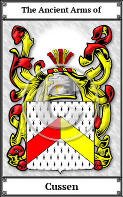 Cussen Family Crest Download (JPG)  Book Plated - 150 DPI