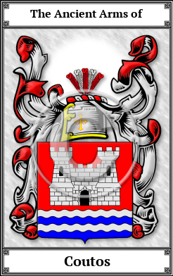 Coutos Family Crest Download (JPG)  Book Plated - 150 DPI