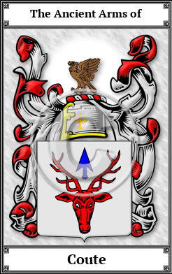 Coute Family Crest Download (JPG)  Book Plated - 150 DPI