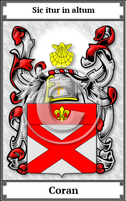 Coran Family Crest Download (JPG)  Book Plated - 150 DPI