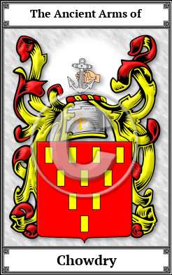 Chowdry Family Crest Download (JPG) Book Plated - 600 DPI