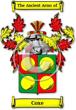 Coxe Family Crest Download (jpg) Legacy Series - 150 DPI
