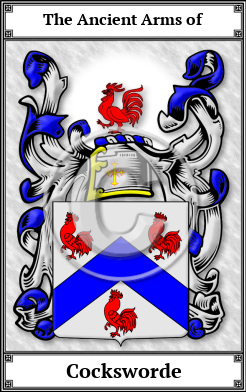 Cocksworde Family Crest Download (JPG)  Book Plated - 150 DPI