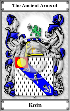 Koin Family Crest Download (JPG)  Book Plated - 150 DPI
