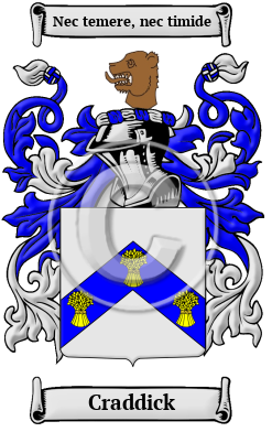 Craddick Family Crest/Coat of Arms