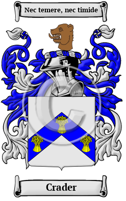 Crader Family Crest/Coat of Arms