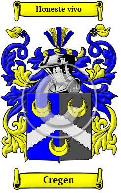 Cregen Family Crest/Coat of Arms