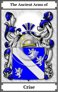 Crise Family Crest Download (JPG)  Book Plated - 150 DPI