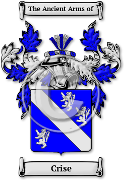 Crise Family Crest Download (jpg) Legacy Series - 150 DPI