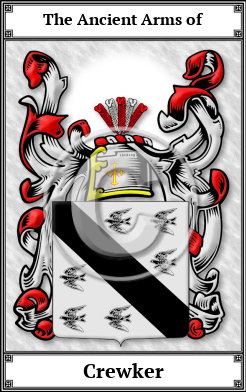 Crewker Family Crest Download (JPG)  Book Plated - 150 DPI