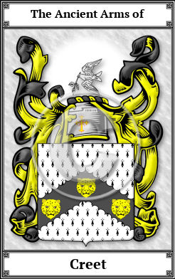 Creet Family Crest Download (JPG) Book Plated - 600 DPI
