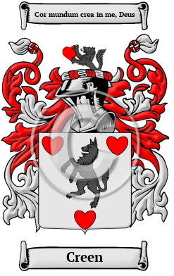 Creen Family Crest/Coat of Arms