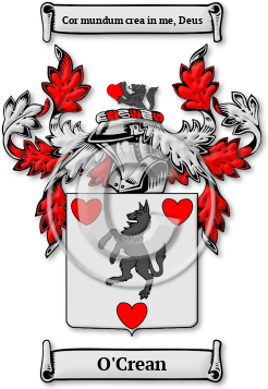 O'Crean Family Crest Download (jpg) Legacy Series - 150 DPI