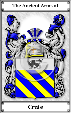 Crute Family Crest Download (JPG)  Book Plated - 150 DPI