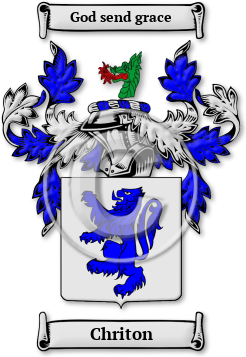 Chriton Family Crest Download (jpg) Legacy Series - 150 DPI