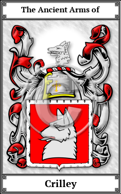 Crilley Family Crest Download (JPG)  Book Plated - 150 DPI