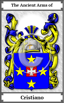 Cristiano Family Crest Download (JPG)  Book Plated - 150 DPI