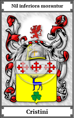 Cristini Family Crest Download (JPG)  Book Plated - 150 DPI