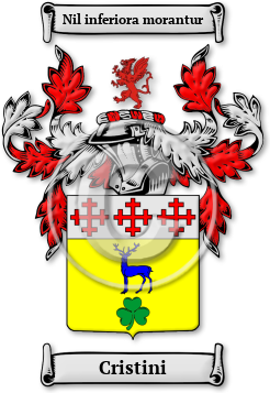 Cristini Family Crest Download (jpg) Legacy Series - 150 DPI