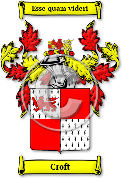 Croft Family Crest Download (jpg) Legacy Series - 150 DPI