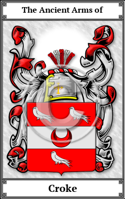 Croke Family Crest Download (JPG)  Book Plated - 150 DPI