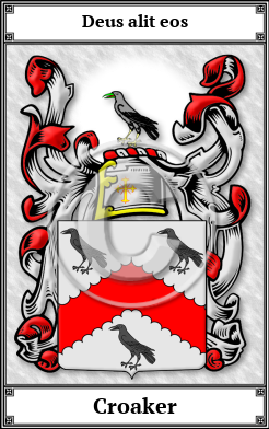Croaker Family Crest Download (JPG)  Book Plated - 150 DPI