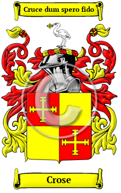 Crose Family Crest/Coat of Arms