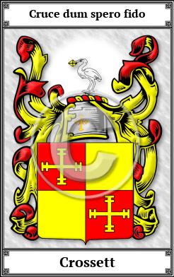 Crossett Family Crest Download (JPG) Book Plated - 600 DPI