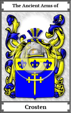 Crosten Family Crest Download (JPG)  Book Plated - 150 DPI