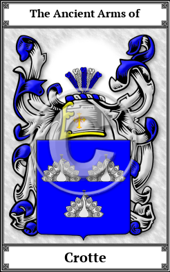 Crotte Family Crest Download (JPG) Book Plated - 600 DPI