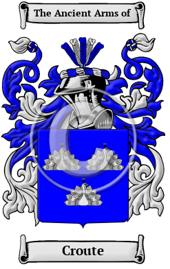 Croute Family Crest/Coat of Arms