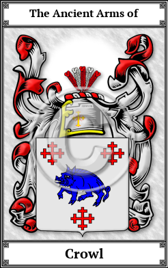 Crowl Family Crest Download (JPG)  Book Plated - 150 DPI