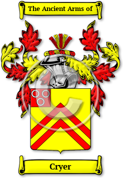 Cryer Family Crest Download (jpg) Legacy Series - 150 DPI