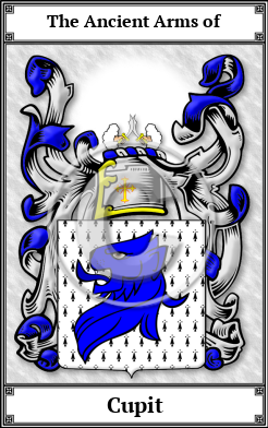 Cupit Family Crest Download (JPG)  Book Plated - 150 DPI
