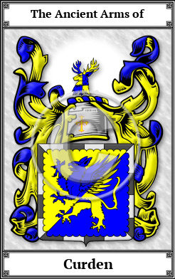 Curden Family Crest Download (JPG) Book Plated - 600 DPI
