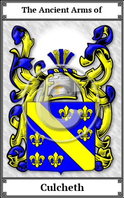 Culcheth Family Crest Download (JPG) Book Plated - 600 DPI