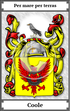 Coole Family Crest Download (JPG)  Book Plated - 150 DPI