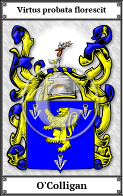 O'Colligan Family Crest Download (JPG)  Book Plated - 150 DPI