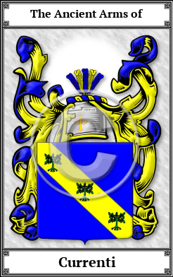Currenti Family Crest Download (JPG)  Book Plated - 150 DPI