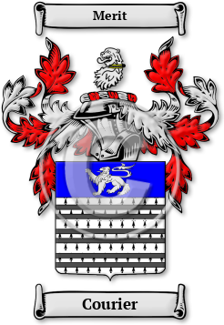 Courier Family Crest Download (jpg) Legacy Series - 150 DPI
