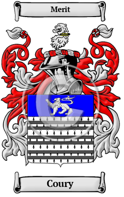 Coury Family Crest/Coat of Arms